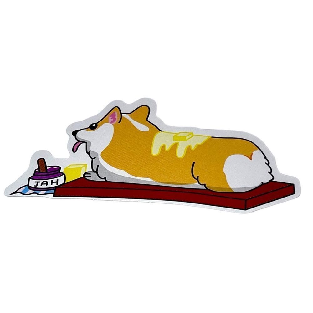 NWT Wool + Pepper Co. Corgi Dog Loaf Sticker